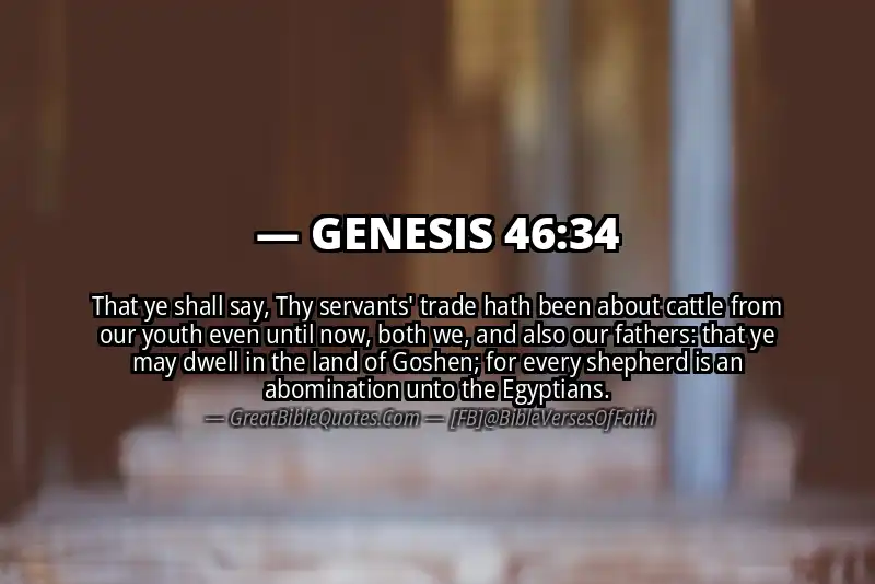 GENESIS 46:34 Verse Image