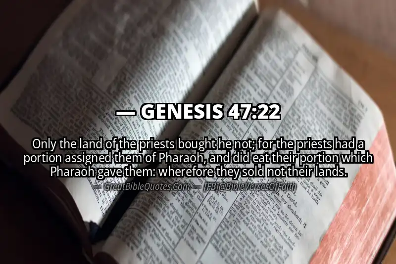 GENESIS 47:22 Verse Image