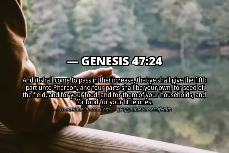 GENESIS 47:24 Verse Image