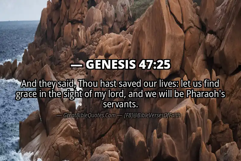GENESIS 47:25 Verse Image