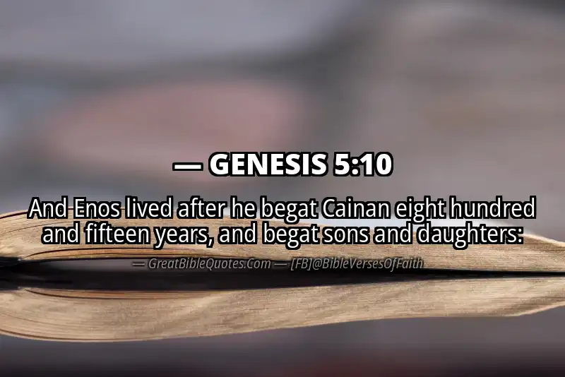 Bible verse: GENESIS 5:10 Image