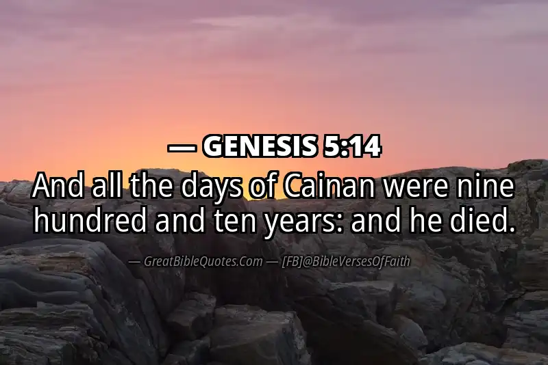 Bible verse: GENESIS 5:14 Image