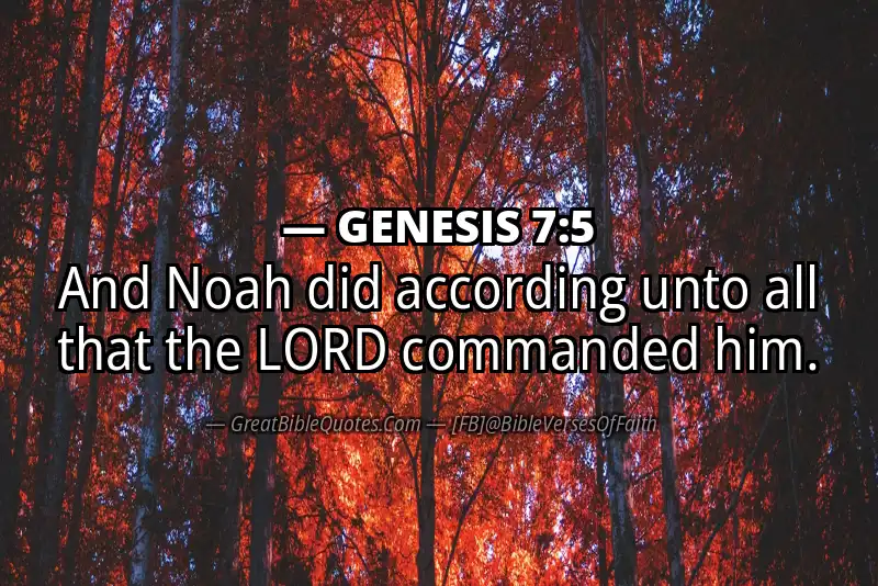 GENESIS 7:5 Verse Image