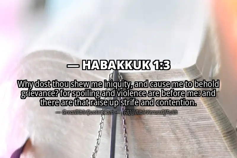 Bible verse: HABAKKUK 1:3 Image