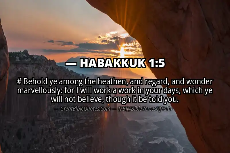 Bible verse: HABAKKUK 1:5 Image
