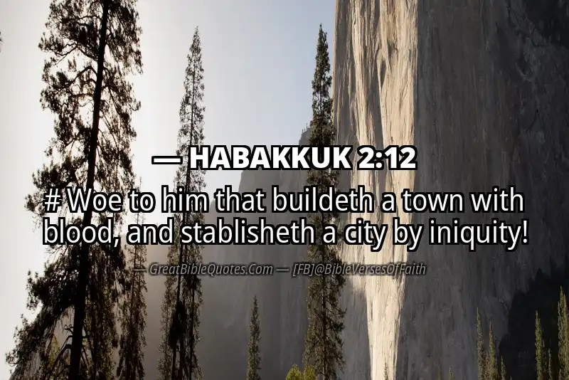 Bible verse: HABAKKUK 2:12 Image