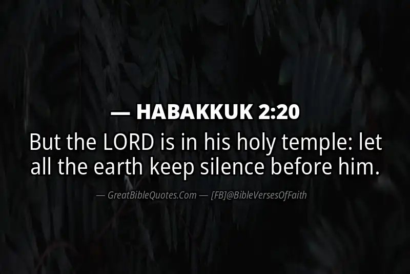 Bible verse: HABAKKUK 2:20 Image