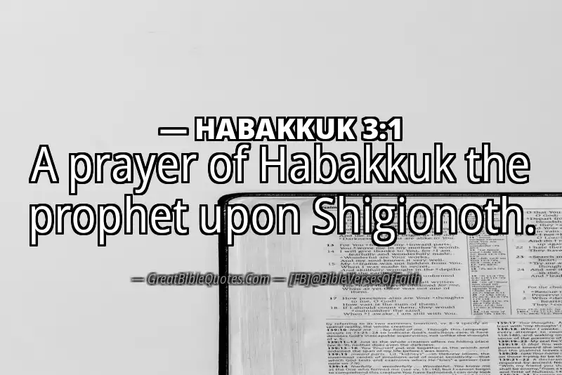 Bible verse: HABAKKUK 3:1 Image