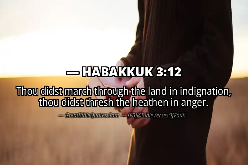 Bible verse: HABAKKUK 3:12 Image