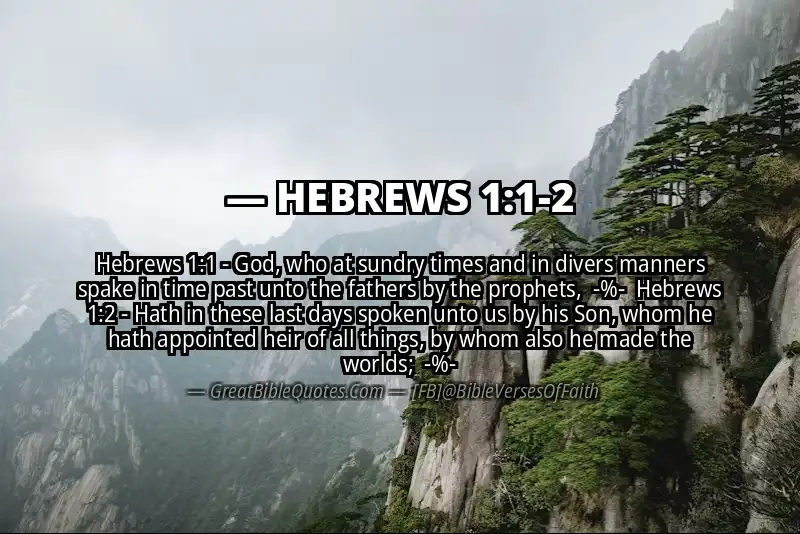 Image for HEBREWS 1:1-2 Bible verse