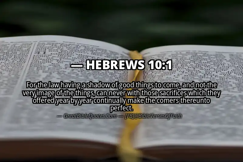 Bible verse: HEBREWS 10:1 Image