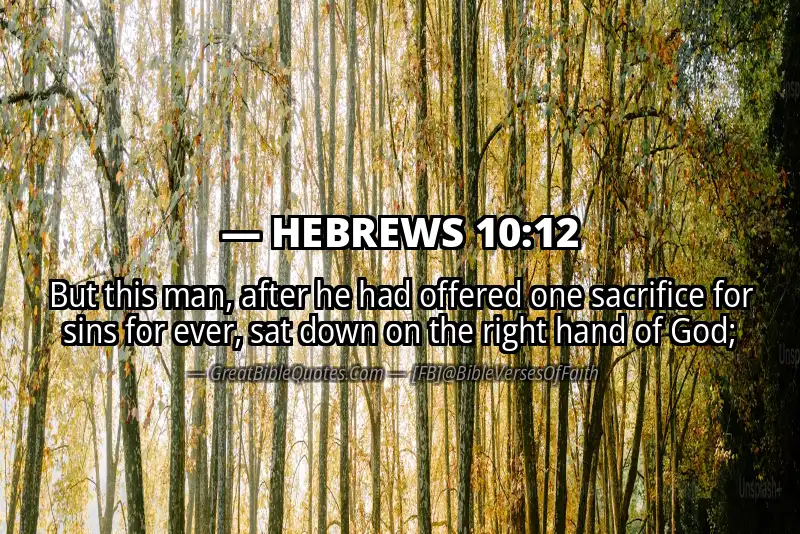 Bible verse: HEBREWS 10:12 Image
