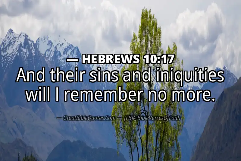 Bible verse: HEBREWS 10:17 Image