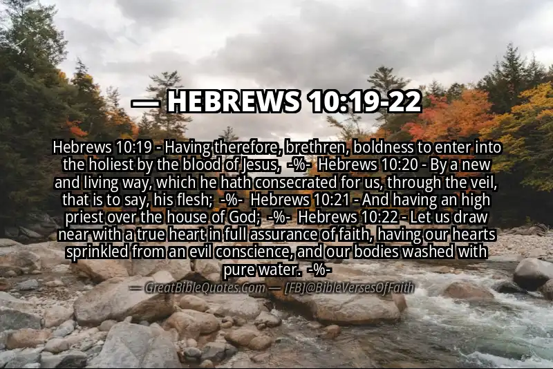 Image for HEBREWS 10:19-22 Bible verse