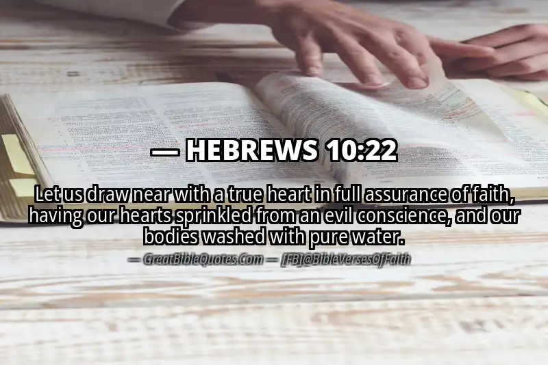Bible verse: HEBREWS 10:22 Image