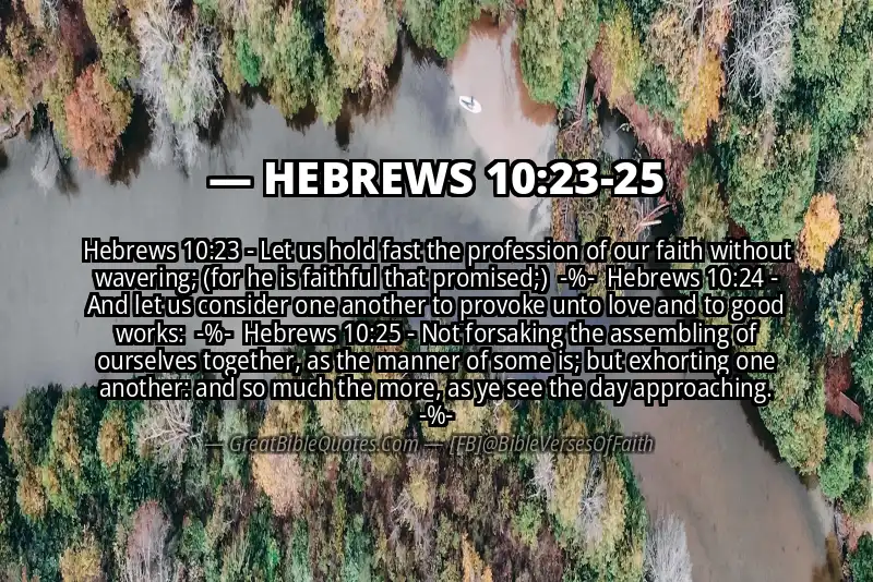Image for HEBREWS 10:23-25 Bible verse