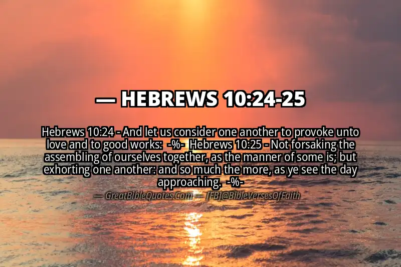 Image for HEBREWS 10:24-25 Bible verse