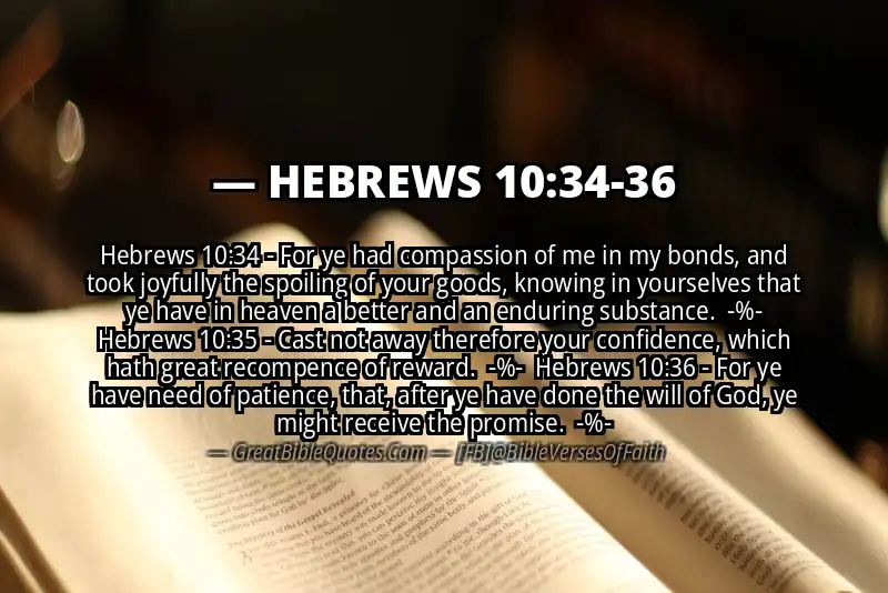 Image for HEBREWS 10:34-36 Bible verse