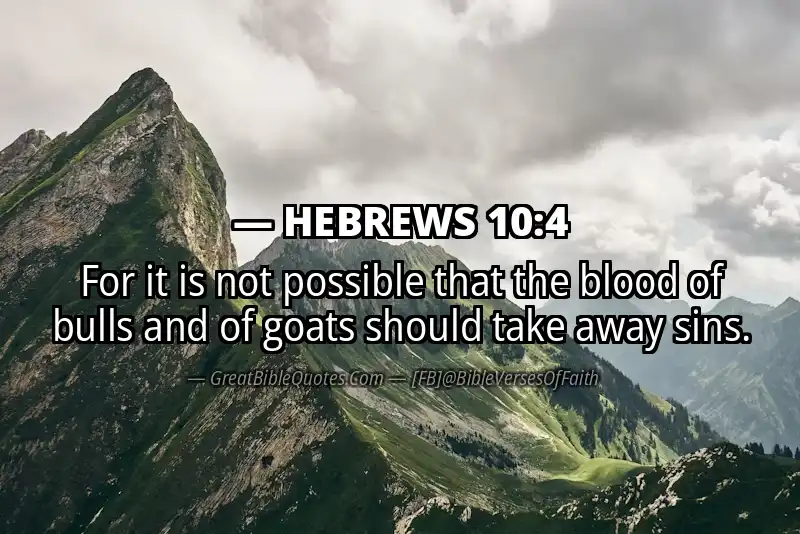 Bible verse: HEBREWS 10:4 Image