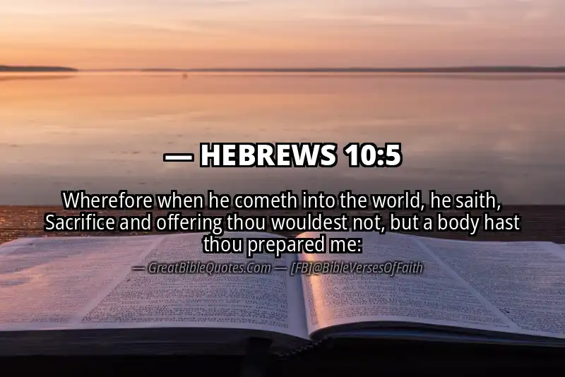 Bible verse: HEBREWS 10:5 Image