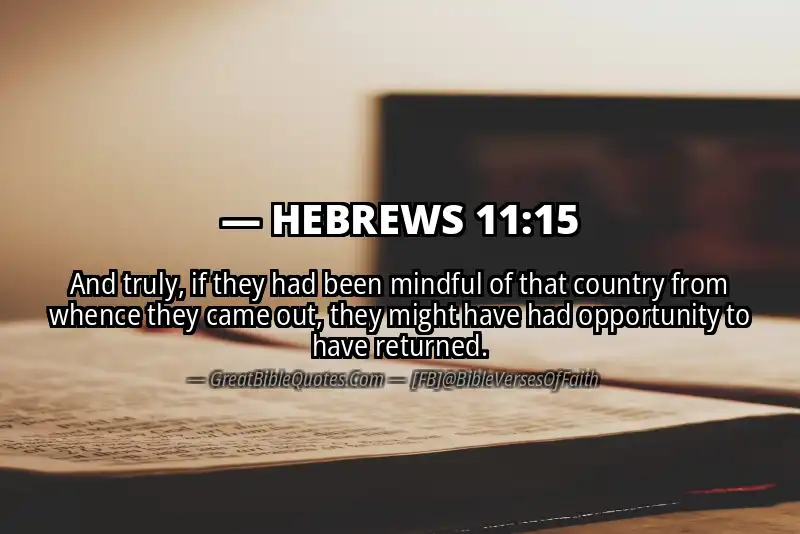 HEBREWS 11:15 Verse Image