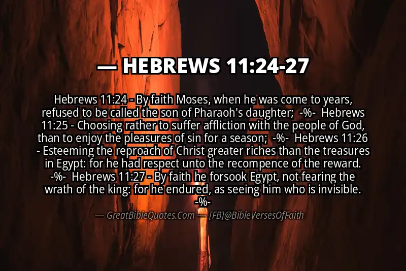 Image for HEBREWS 11:24-27 Bible verse