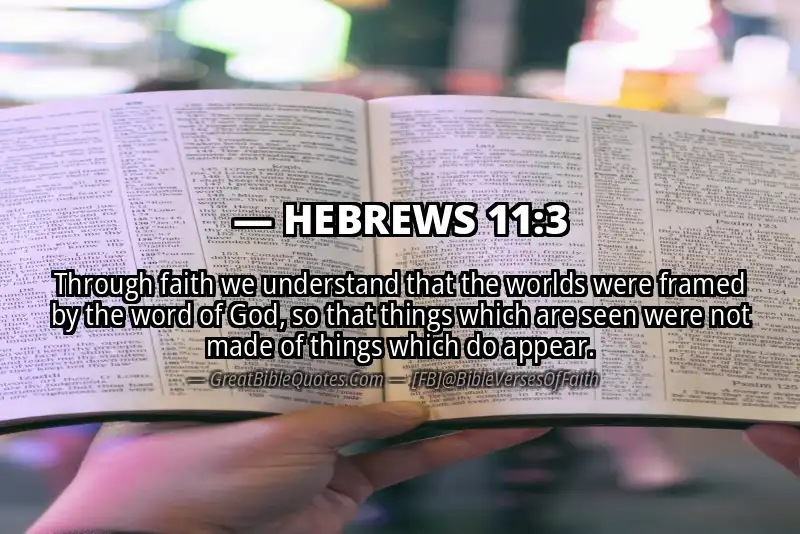 Bible verse: HEBREWS 11:3 Image