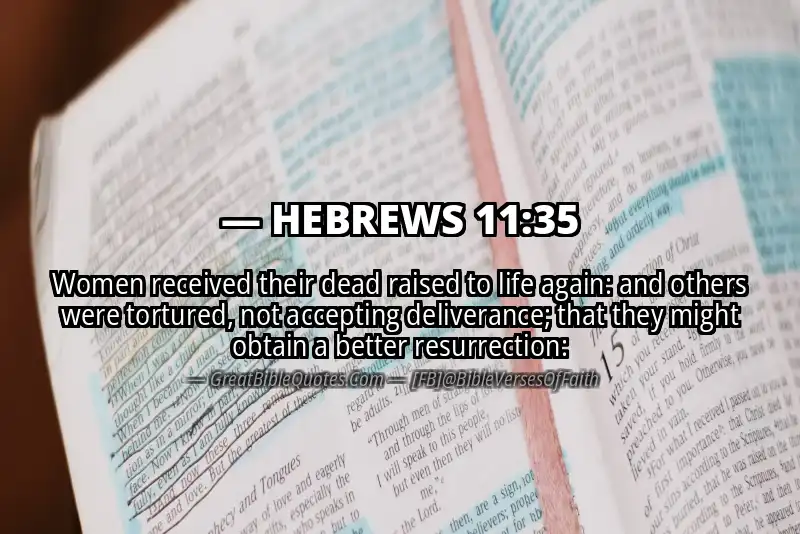 Bible verse: HEBREWS 11:35 Image