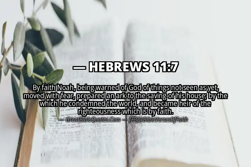 Bible verse: HEBREWS 11:7 Image