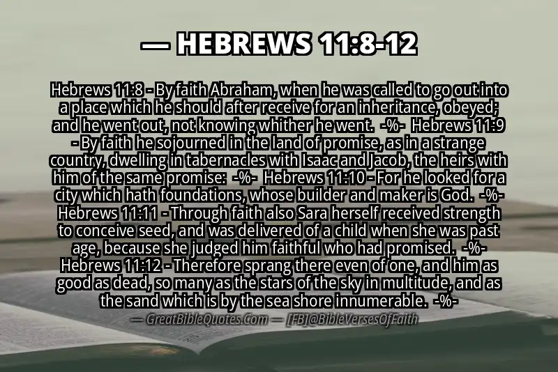 Image for HEBREWS 11:8-12 Bible verse