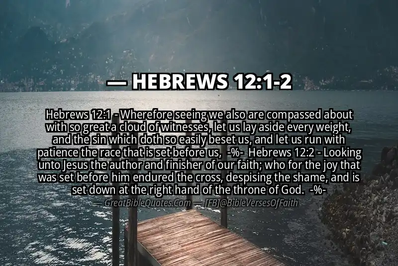 Image for HEBREWS 12:1-2 Bible verse
