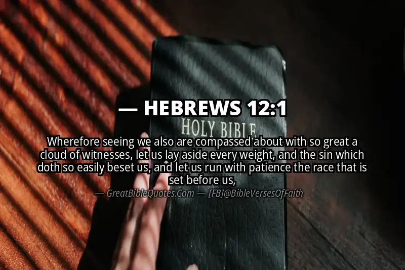 Bible verse: HEBREWS 12:1 Image