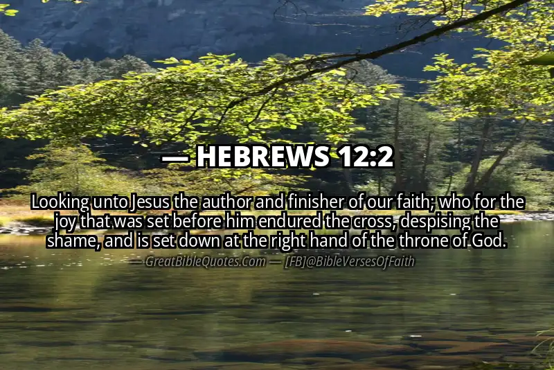 Bible verse: HEBREWS 12:2 Image