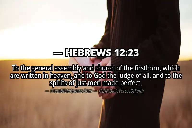 Bible verse: HEBREWS 12:23 Image
