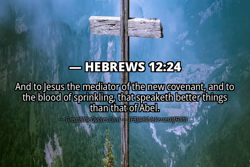 Bible verse: HEBREWS 12:24 Image