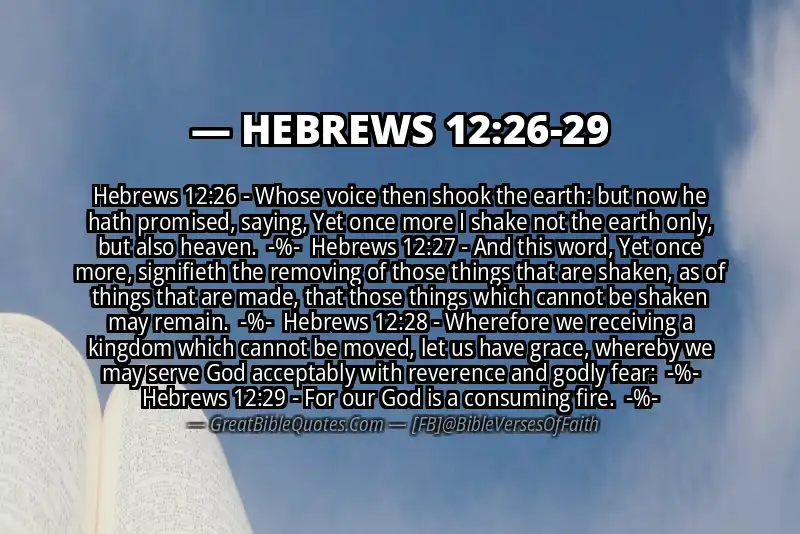 Image for HEBREWS 12:26-29 Bible verse