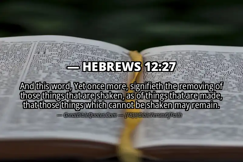 HEBREWS 12:27 Verse