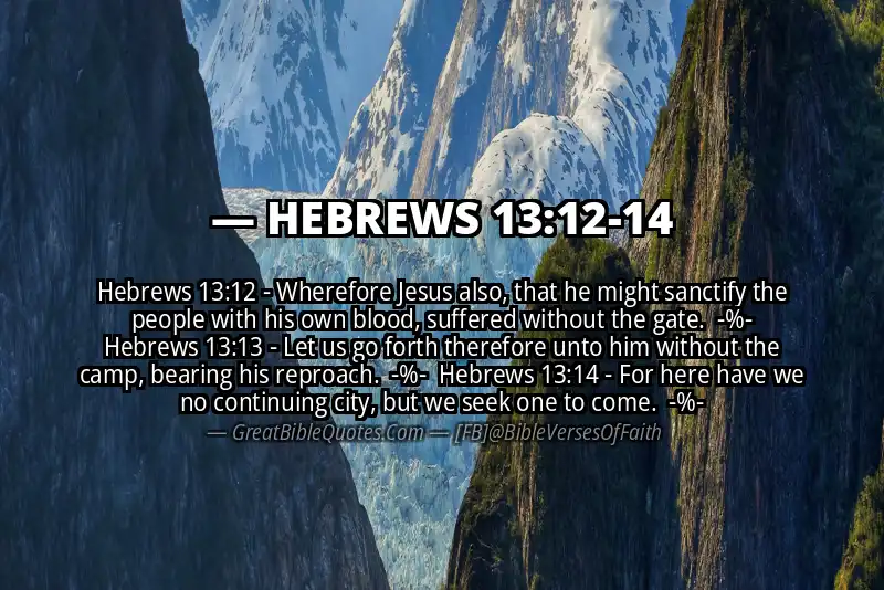 Image for HEBREWS 13:12-14 Bible verse