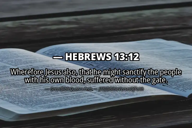 Bible verse: HEBREWS 13:12 Image