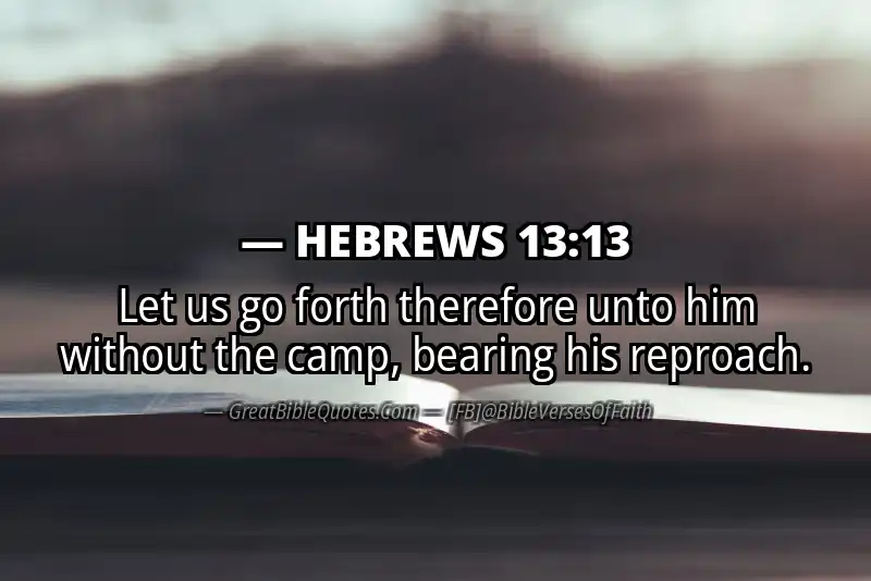 HEBREWS 13:13 Verse Image