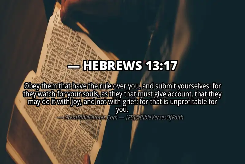 Bible verse: HEBREWS 13:17 Image