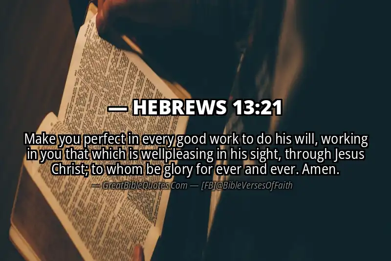 Bible verse: HEBREWS 13:21 Image