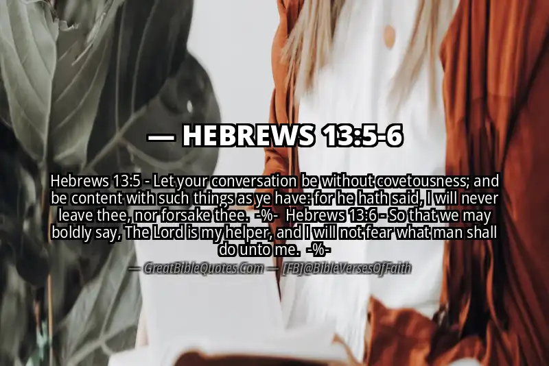 Image for HEBREWS 13:5-6 Bible verse