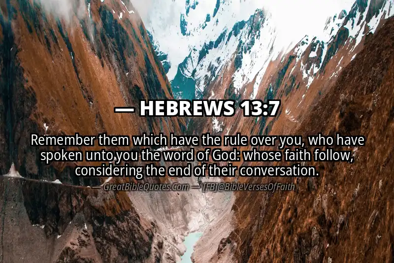 HEBREWS 13:7 Verse