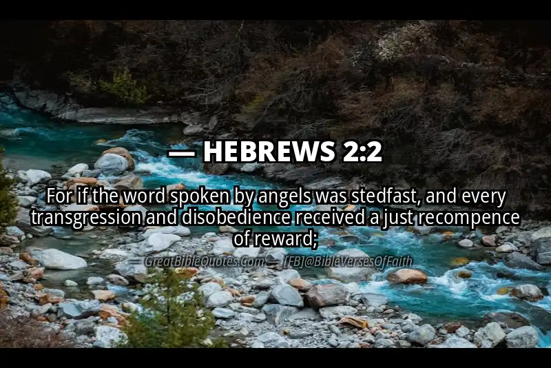 Bible verse: HEBREWS 2:2 Image