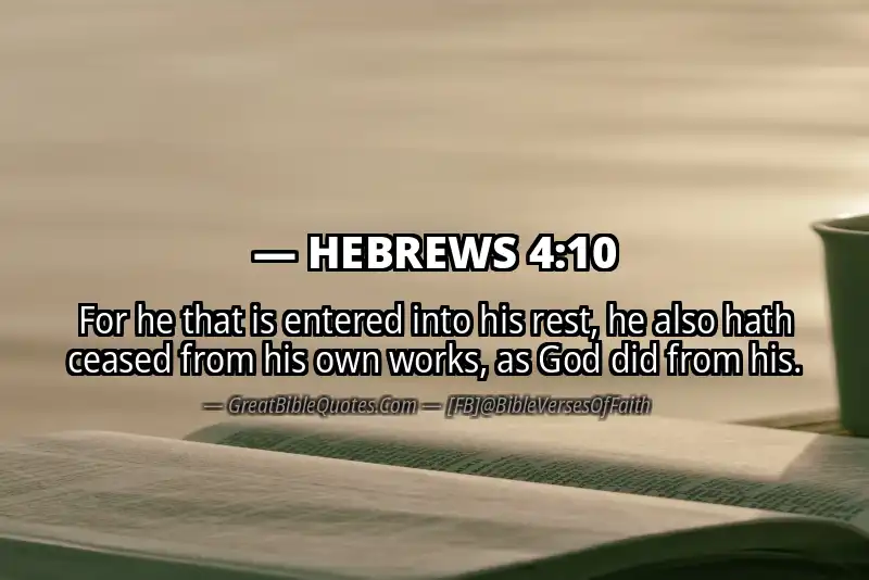 Bible verse: HEBREWS 4:10 Image