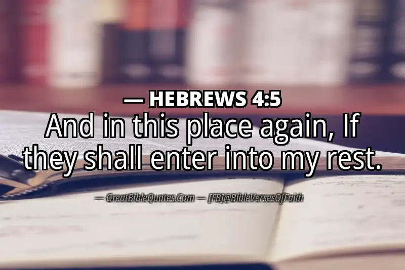 HEBREWS 4:5 Verse Image