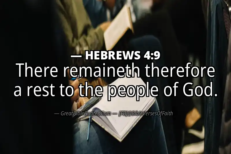 Bible verse: HEBREWS 4:9 Image