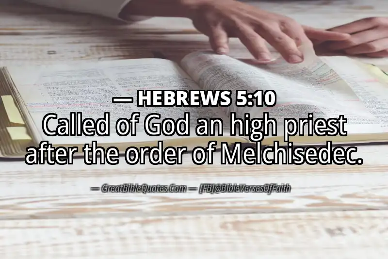 Bible verse: HEBREWS 5:10 Image