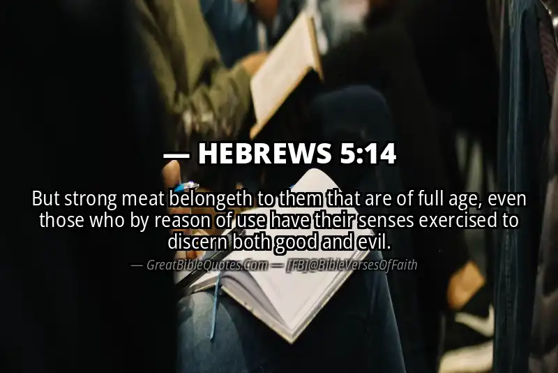 Bible verse: HEBREWS 5:14 Image